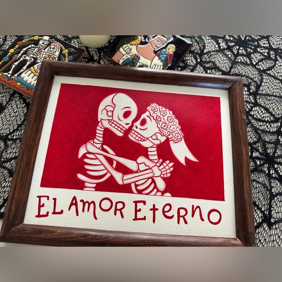 El Amor Eterno Skeleton Art from Mexico - Picture 2 of 4